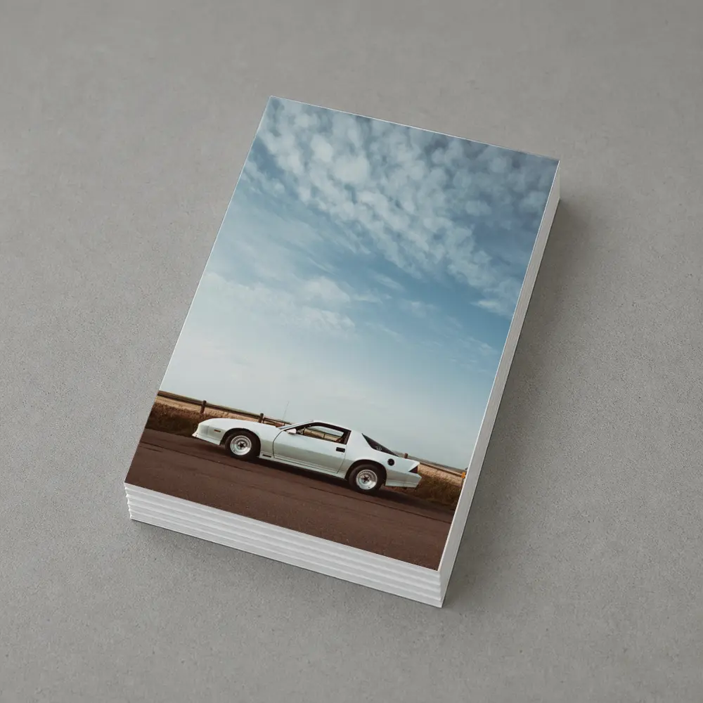 Chevrolet Camaro White Classic Under Open Sky – Postcards