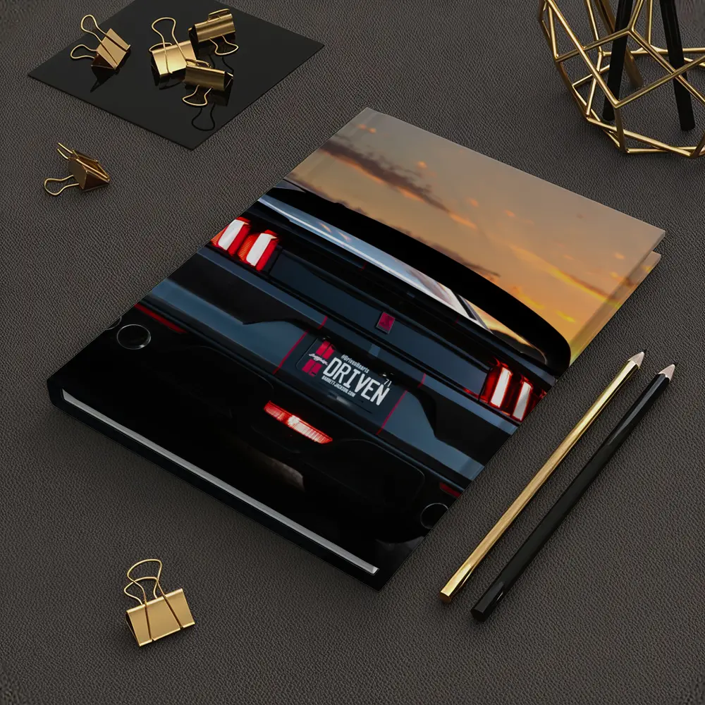 Ford Mustang Rear View Desert Sunset – Notebooks