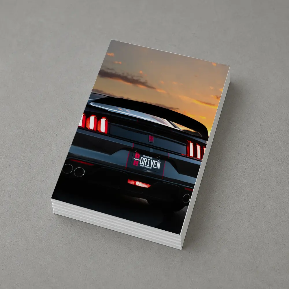 Ford Mustang Rear View Desert Sunset – Postcards