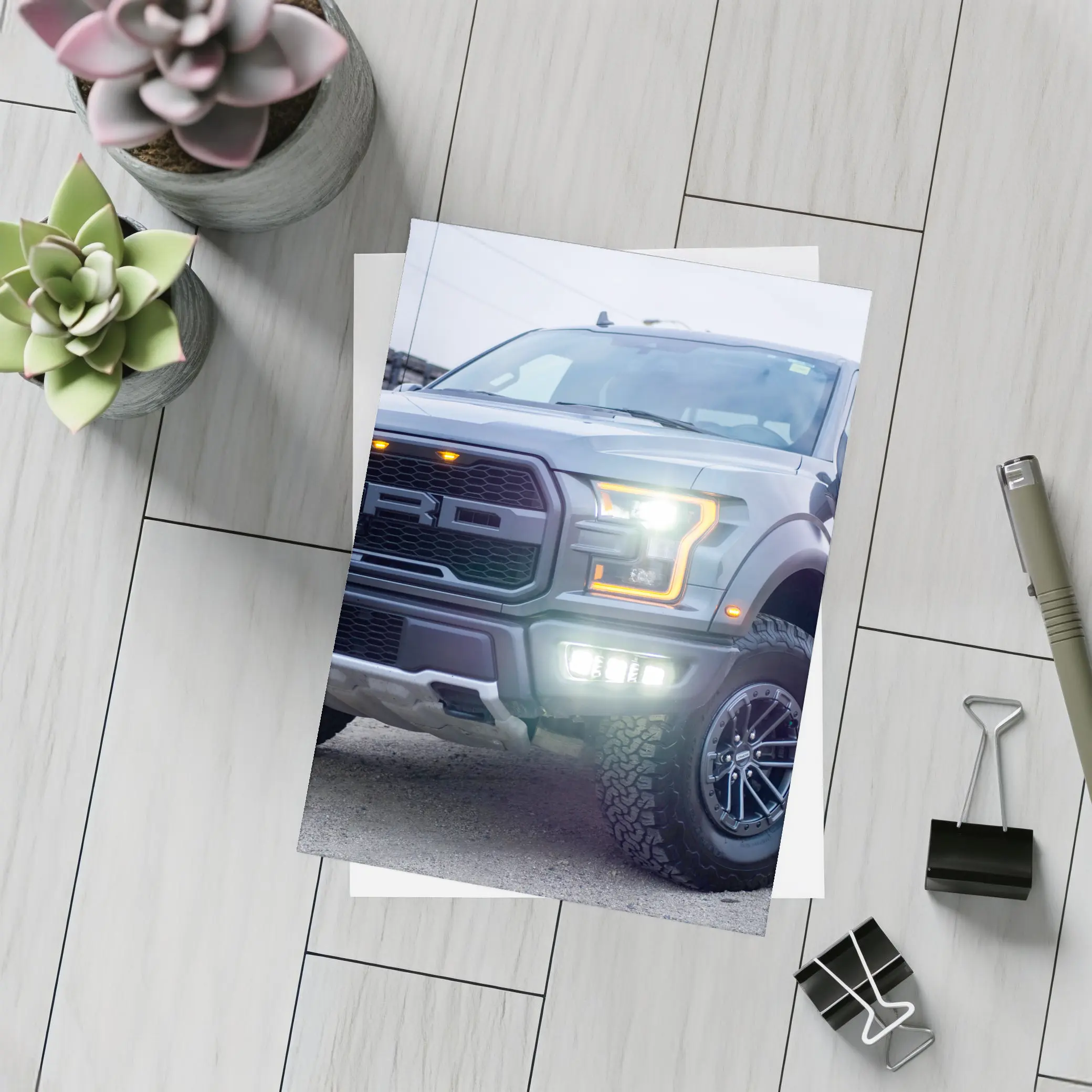 Ford F-Series Raptor Truck Urban Setting – Postcards