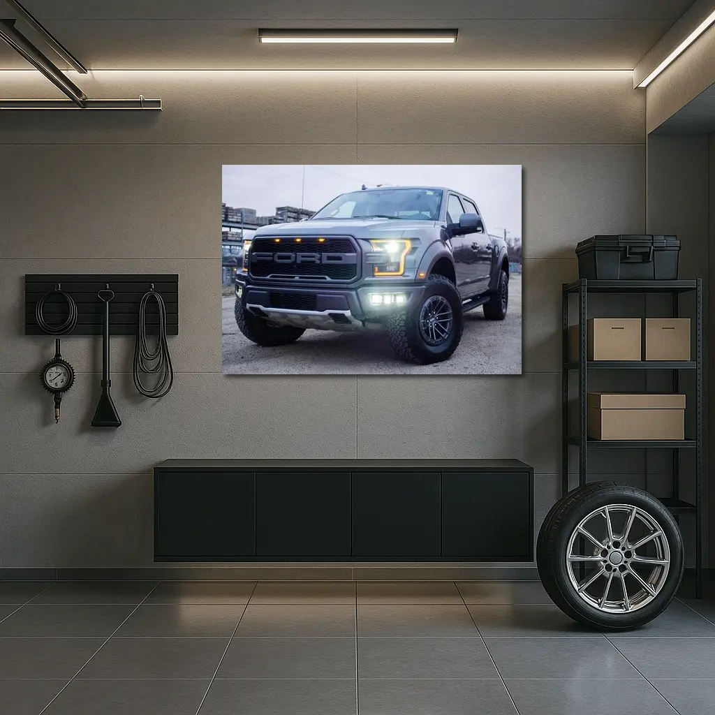 Ford F-Series Raptor Truck Urban Setting – Wall Art