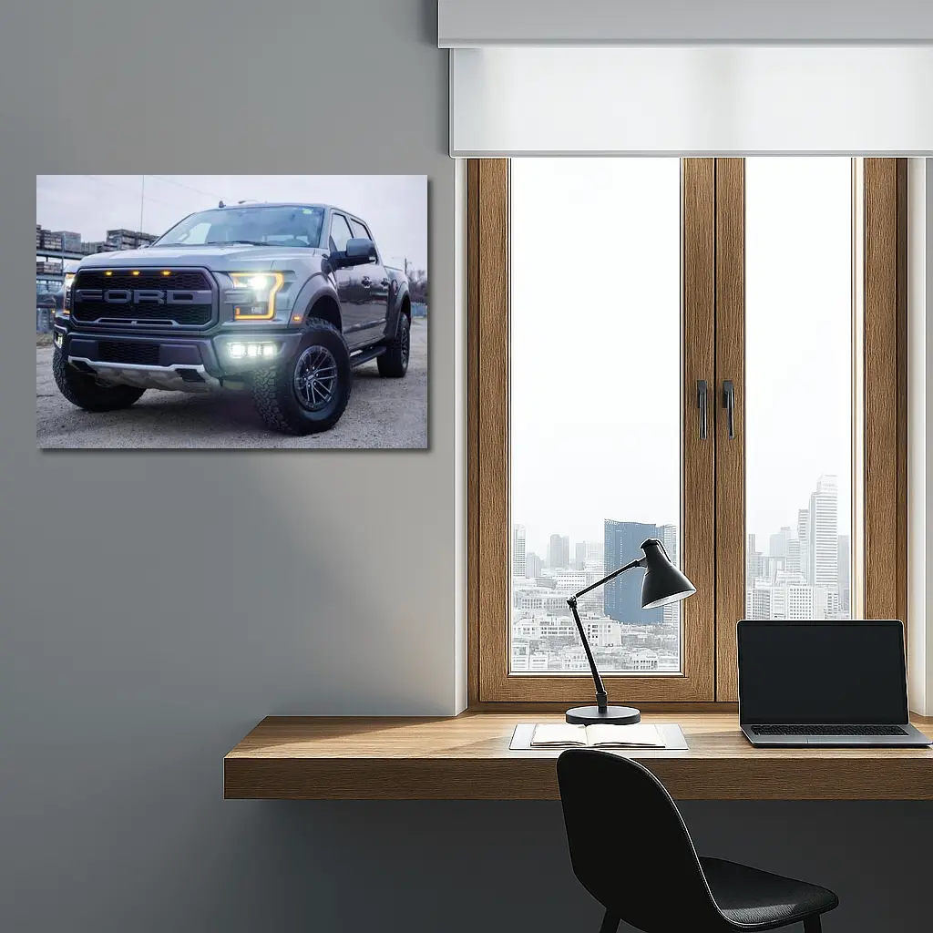 Ford F-Series Raptor Truck Urban Setting – Wall Art