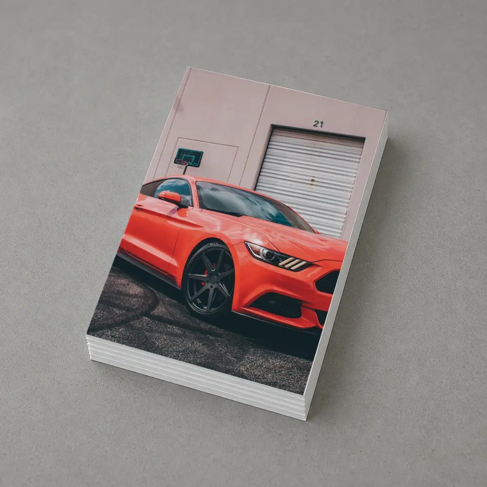 Ford Mustang Red Sports Car Urban Setting – Postcards