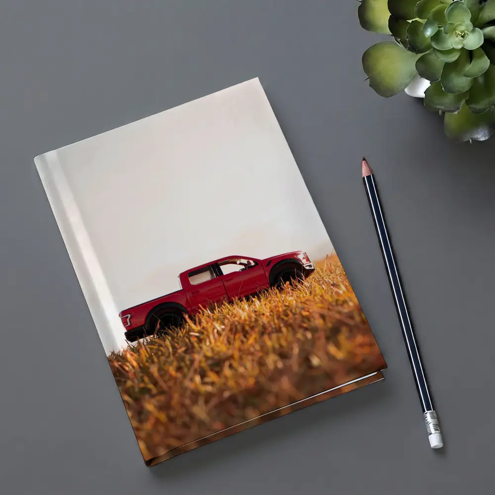 Red Ford F-Series Truck Golden Grass Field – Notebooks