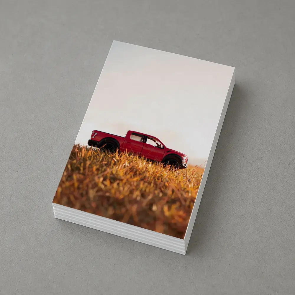 Red Ford F-Series Truck Golden Grass Field – Postcards