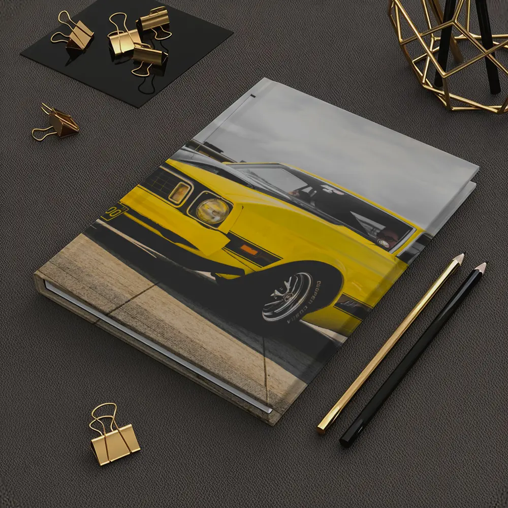 Ford Mustang Mach One Yellow Classic Car – Notebooks