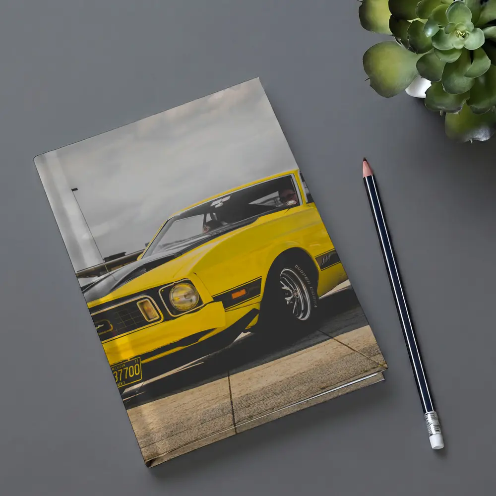 Ford Mustang Mach One Yellow Classic Car – Notebooks