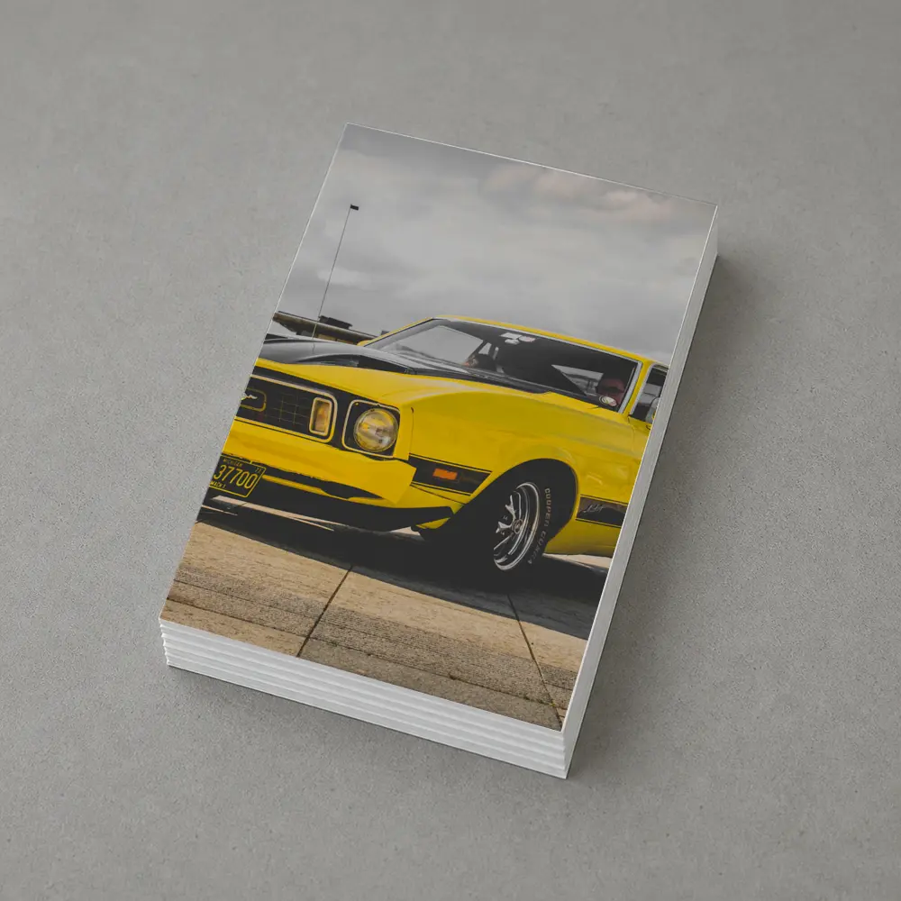 Ford Mustang Mach One Yellow Classic Car – Postcards