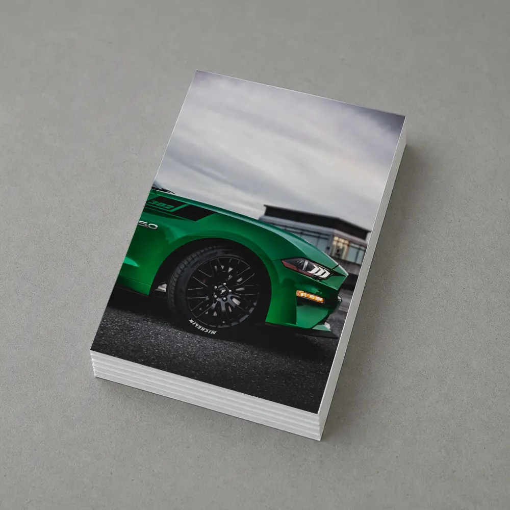 Ford Mustang Green Boss 302 Overcast Sky – Postcards