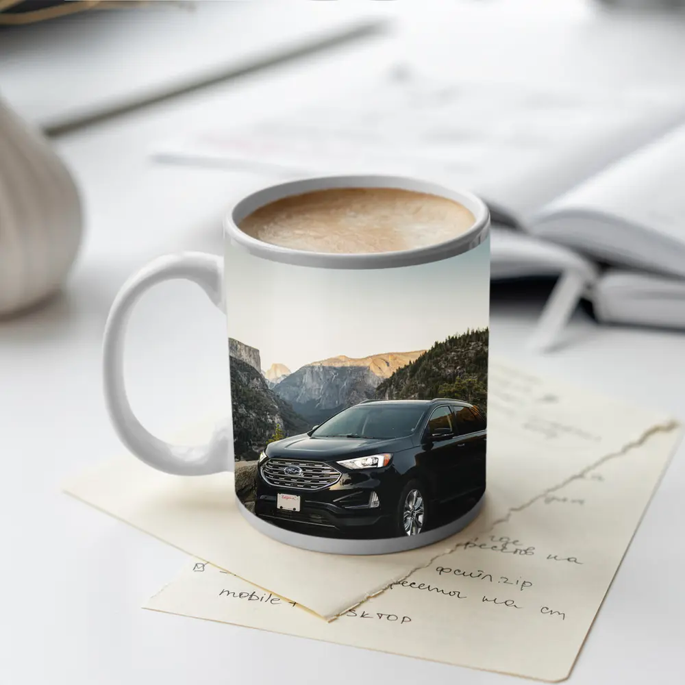 Ford Edge Black SUV Mountain Valley View – Mugs