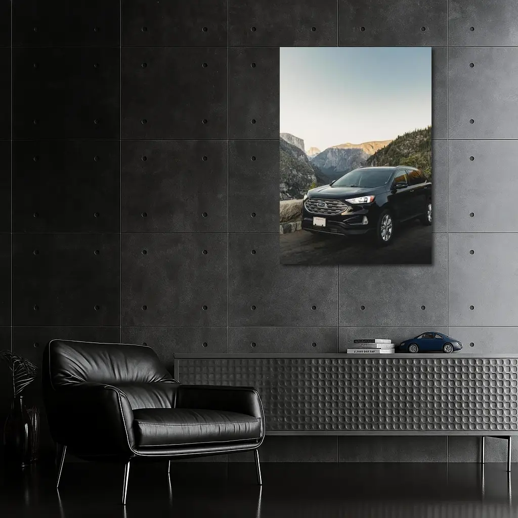 Ford Edge Black SUV Mountain Valley View – Wall Art