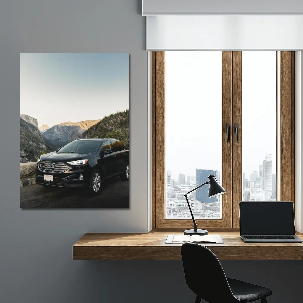 Ford Edge Black SUV Mountain Valley View – Wall Art