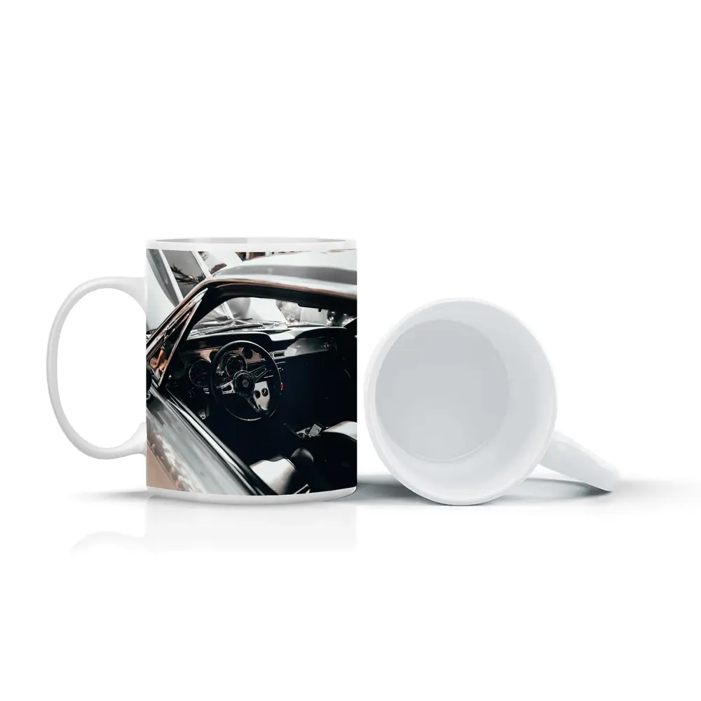 Classic Car Interior Black Steering Wheel – Mugs