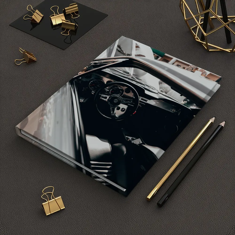 Classic Car Interior Black Steering Wheel – Notebooks