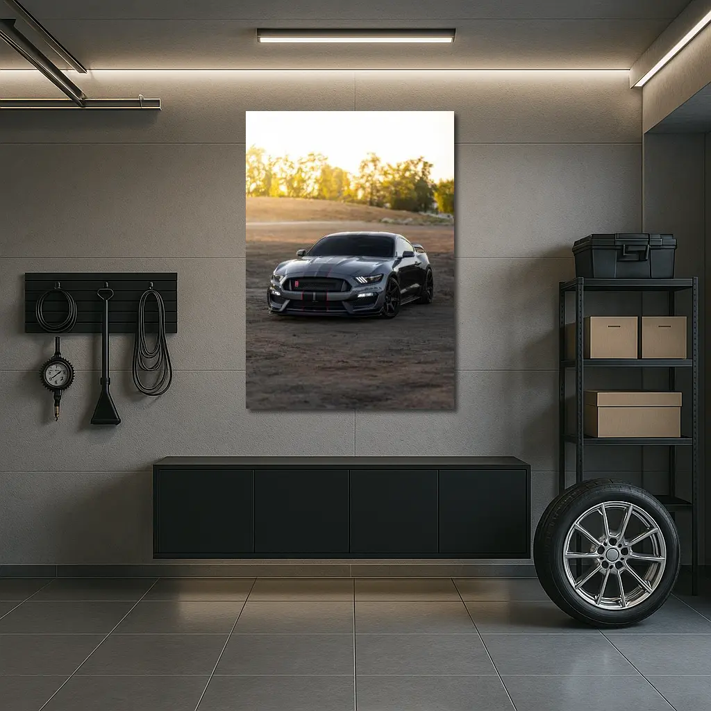Ford Mustang Shelby GT350 Dirt Road Sunset – Wall Art