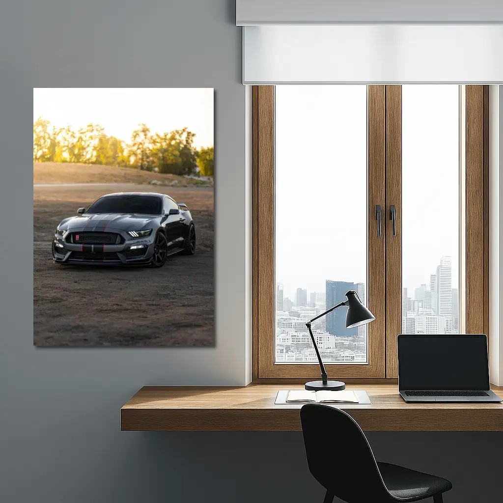 Ford Mustang Shelby GT350 Dirt Road Sunset – Wall Art