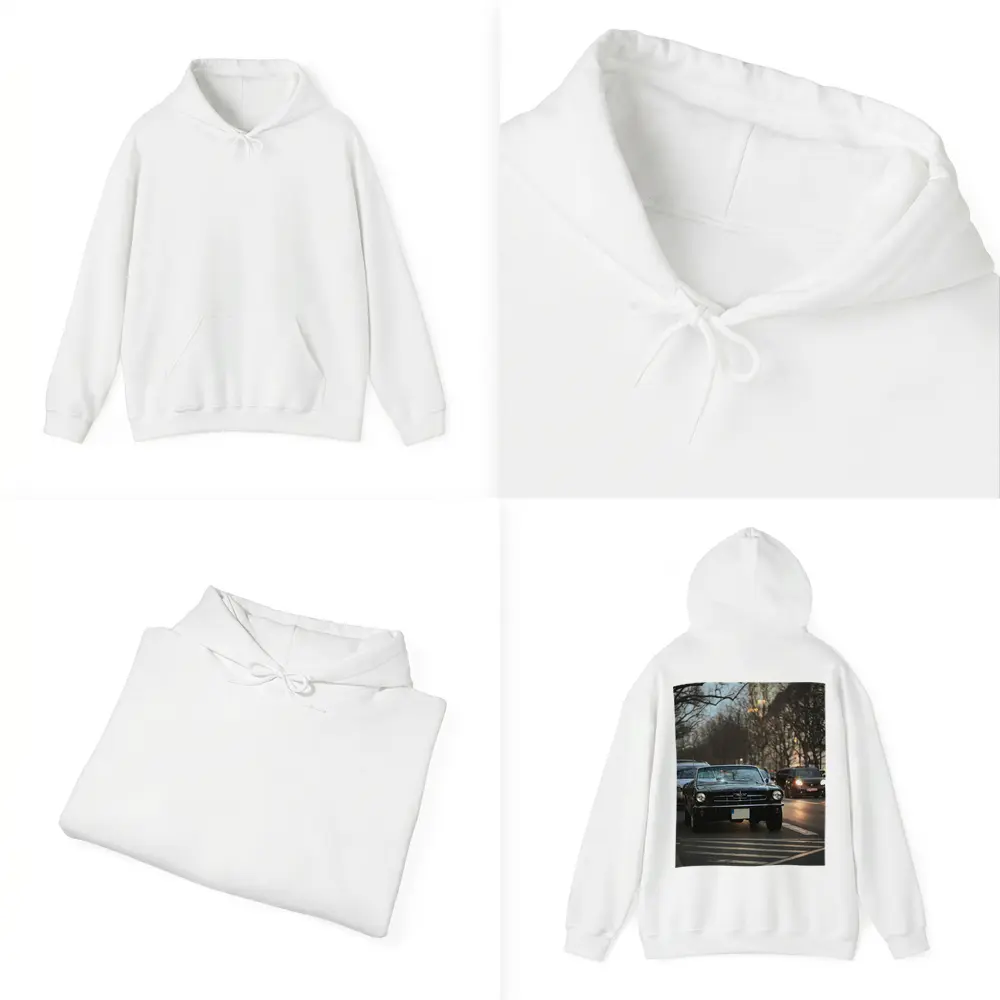 Black Ford Mustang Classic City Street – Hoodies