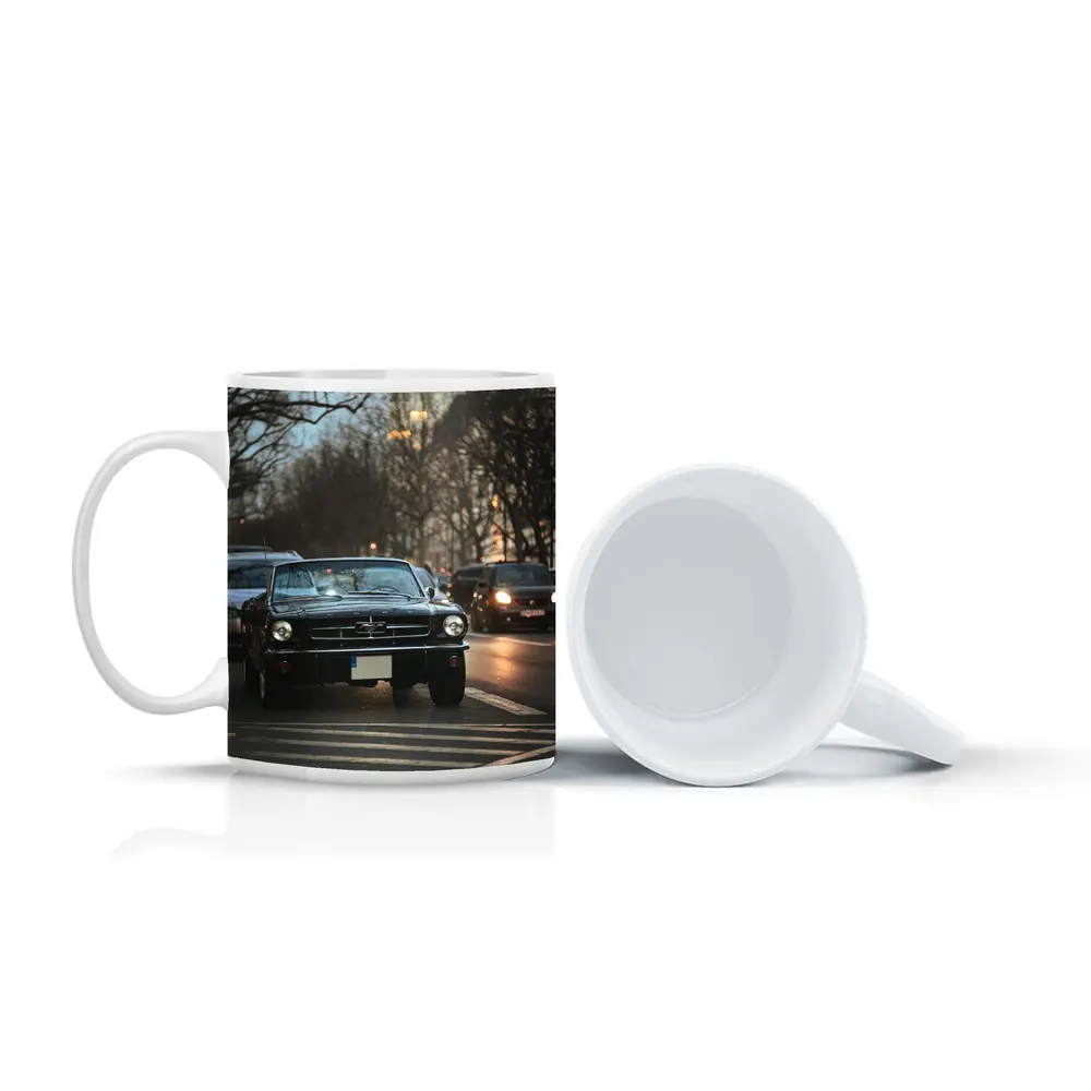 Black Ford Mustang Classic City Street – Mugs