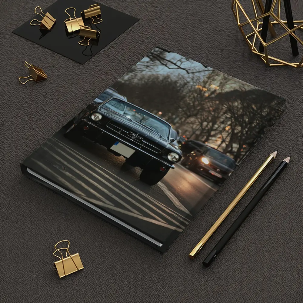 Black Ford Mustang Classic City Street – Notebooks
