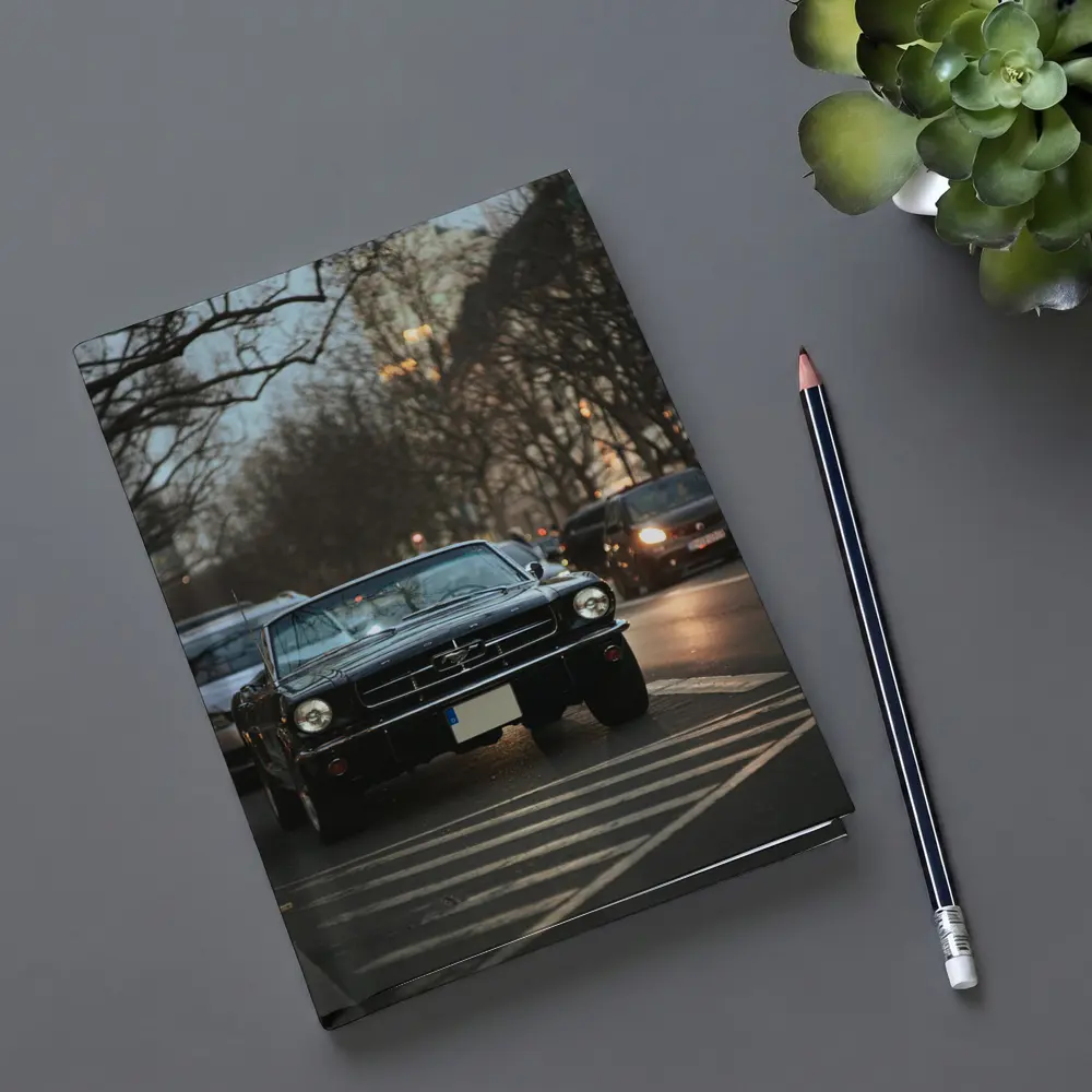 Black Ford Mustang Classic City Street – Notebooks