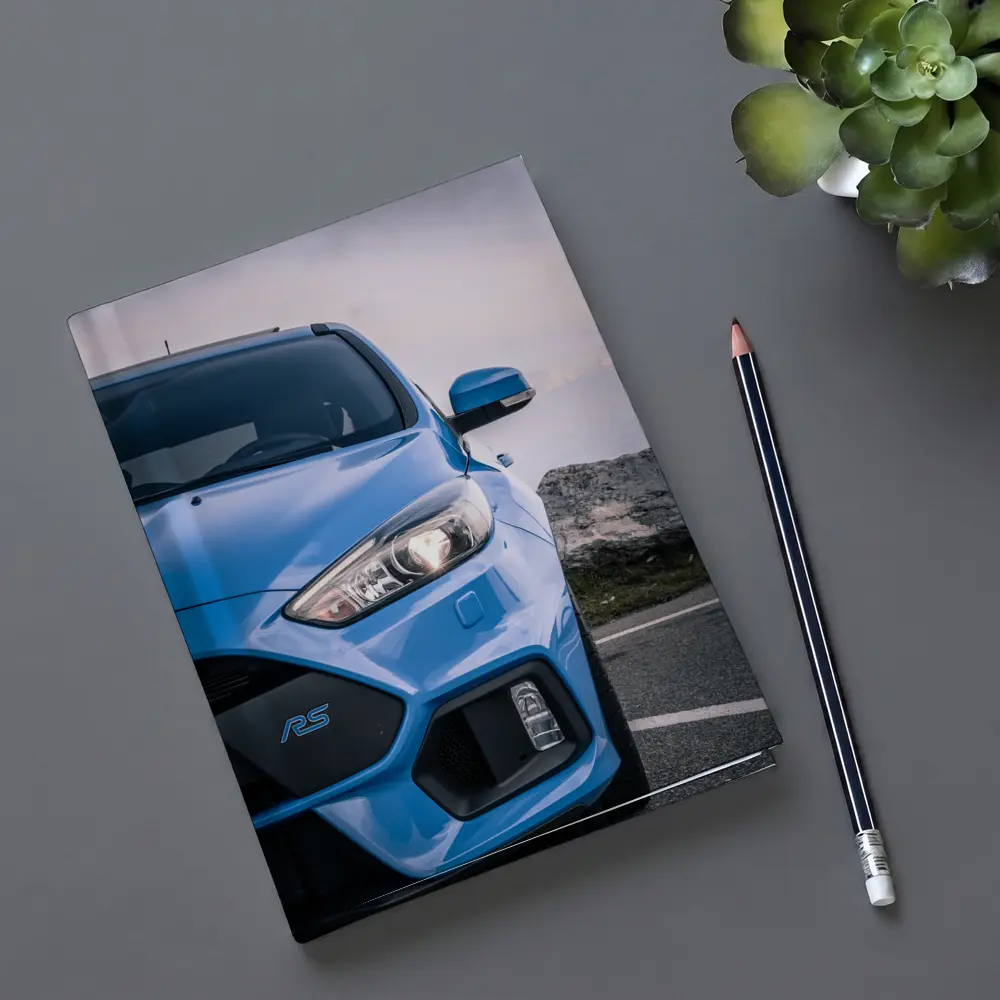 Ford Focus RS Blue Front Close Up – Notebooks