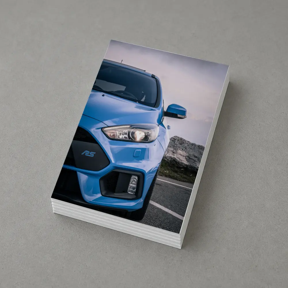 Ford Focus RS Blue Front Close Up – Postcards