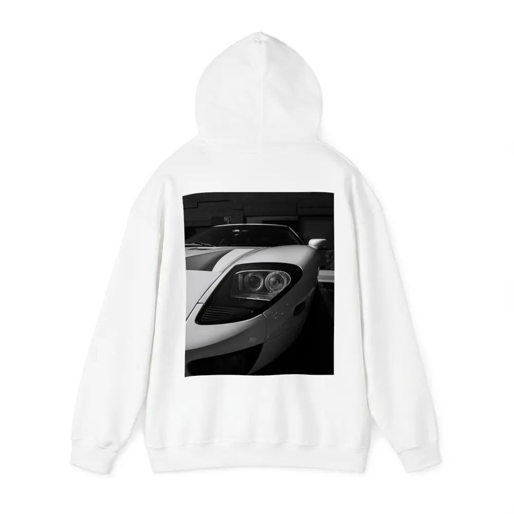 Ford GT White Supercar Black White Photo – Hoodies