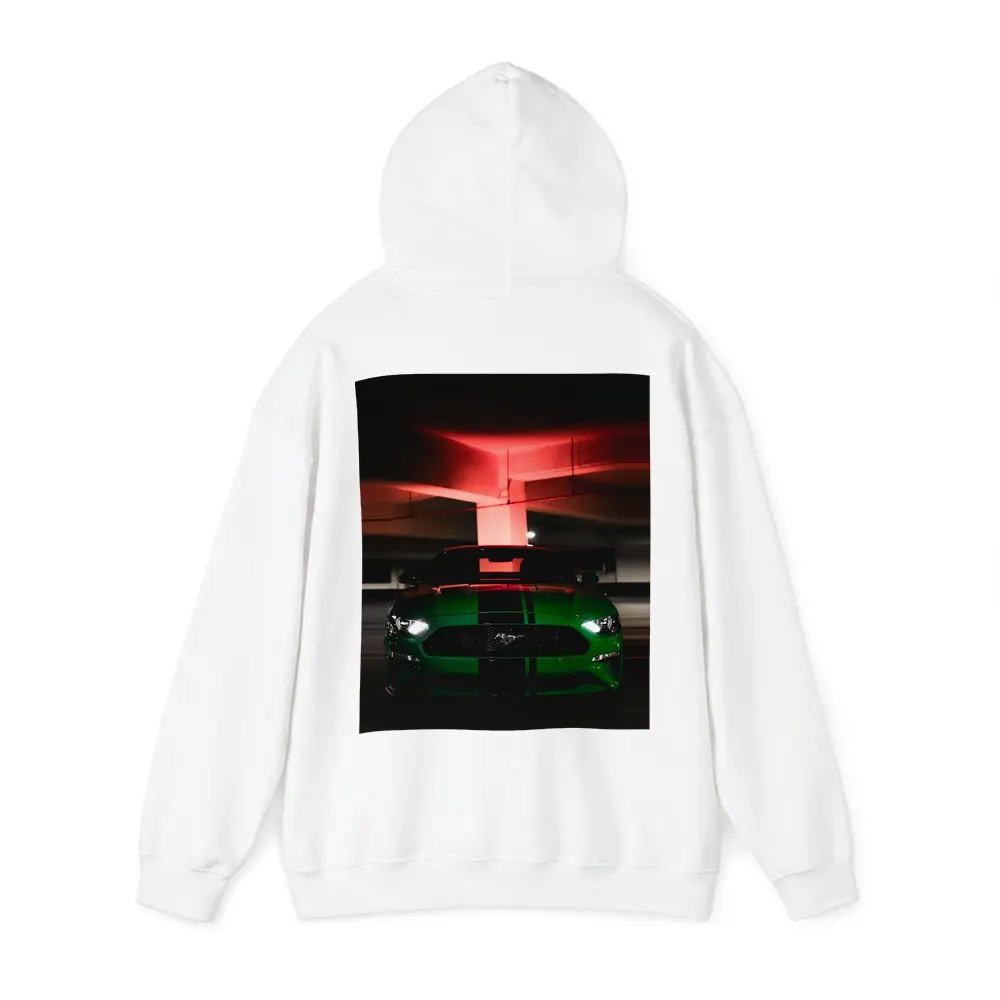 Ford Mustang Green Muscle Car Dark Garage – Hoodies
