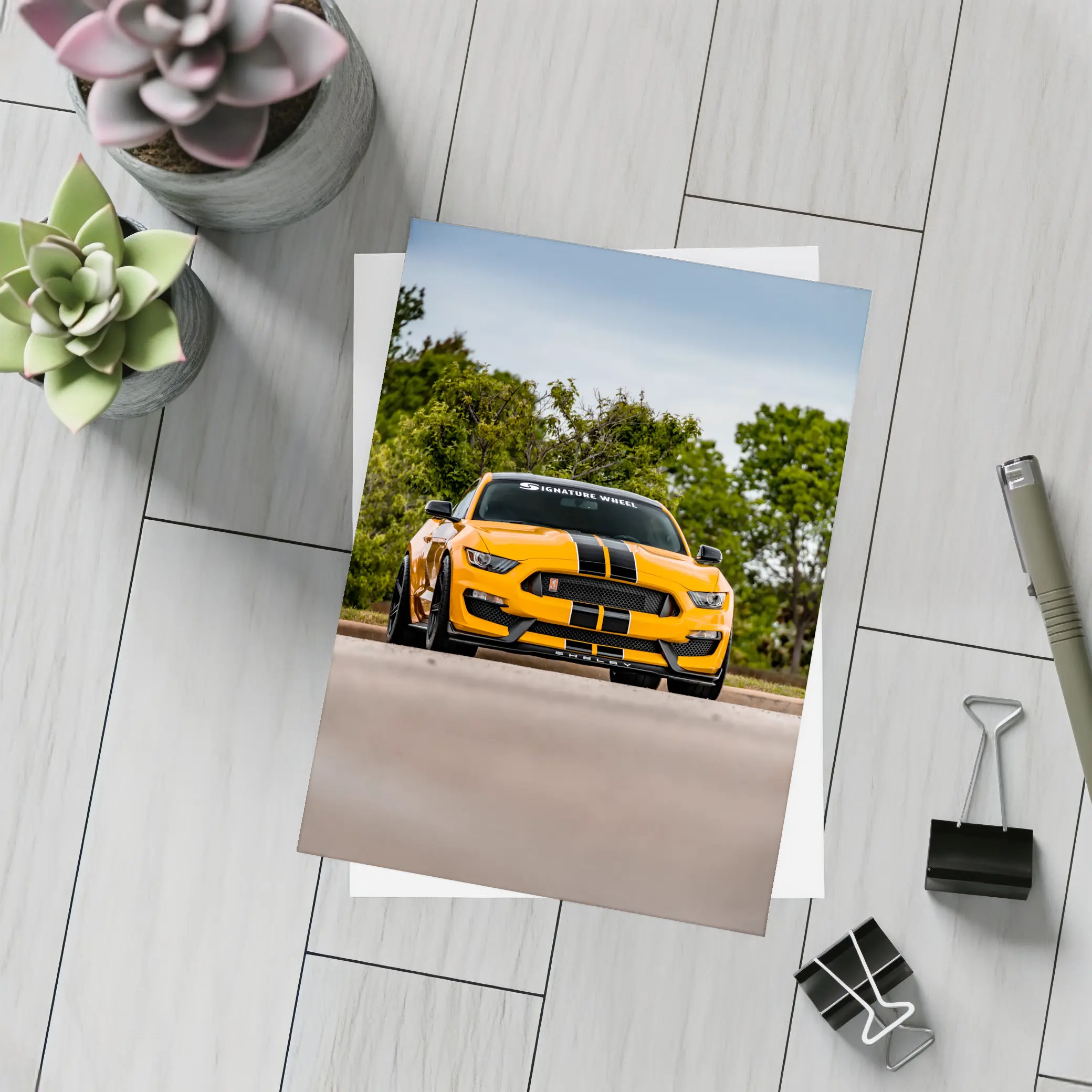 Ford Mustang Shelby GT350 Orange Street Shot – Postcards