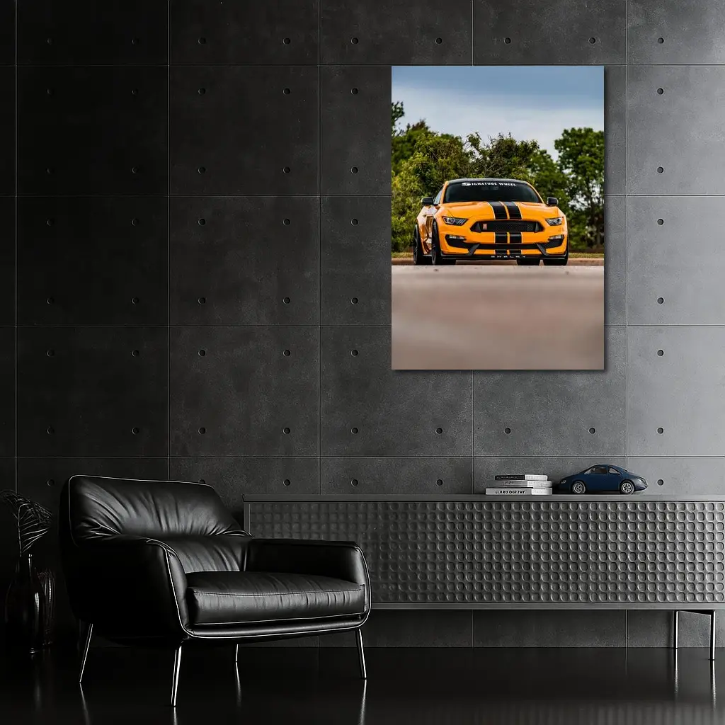 Ford Mustang Shelby GT350 Orange Street Shot – Wall Art