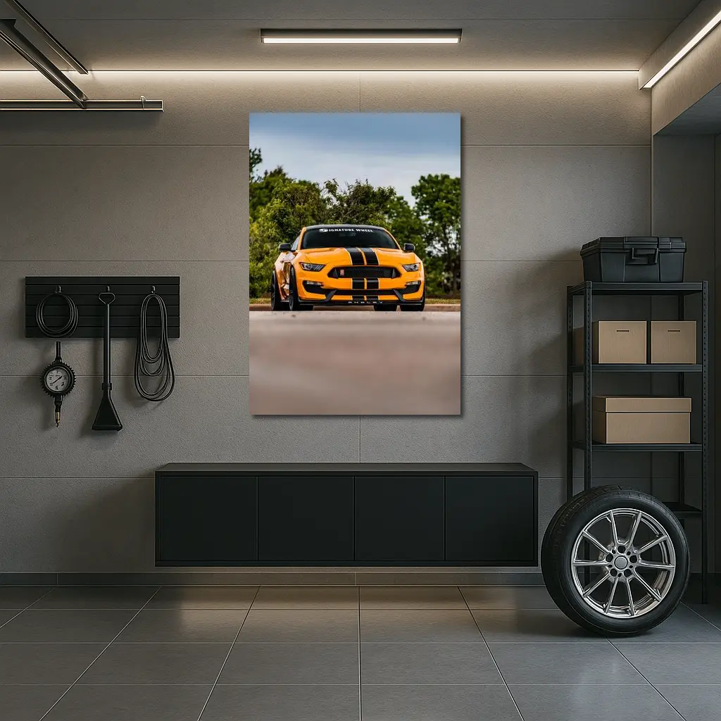 Ford Mustang Shelby GT350 Orange Street Shot – Wall Art