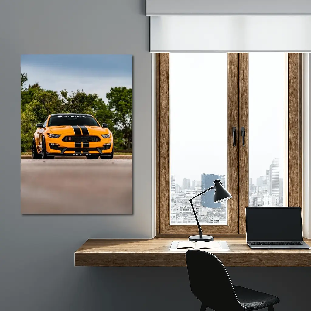 Ford Mustang Shelby GT350 Orange Street Shot – Wall Art