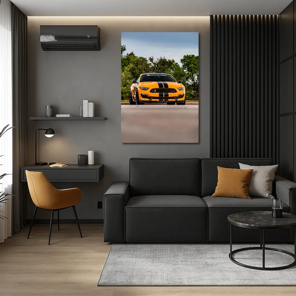 Ford Mustang Shelby GT350 Orange Street Shot – Wall Art
