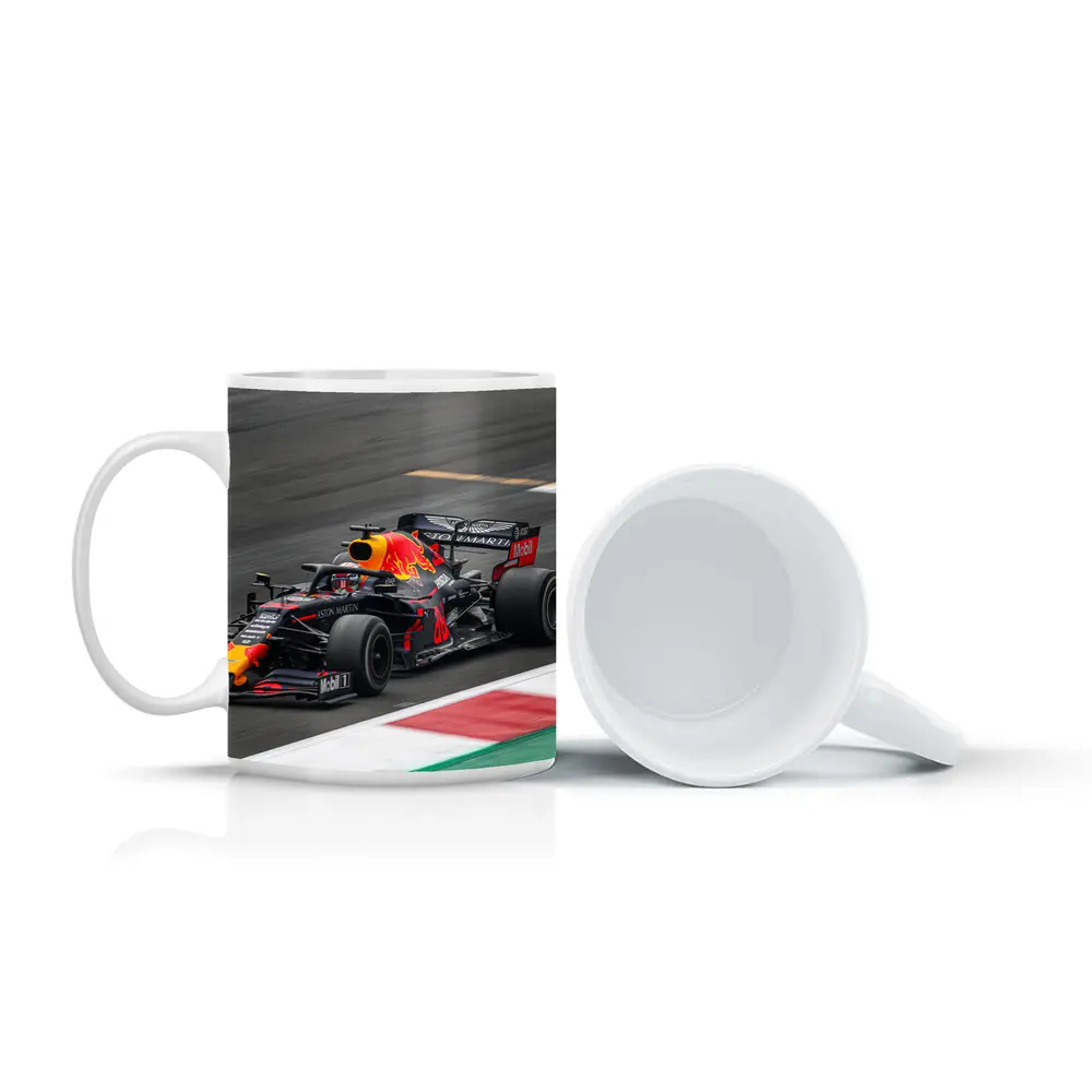 Red Bull Racing Formula One Car On Track – Mugs