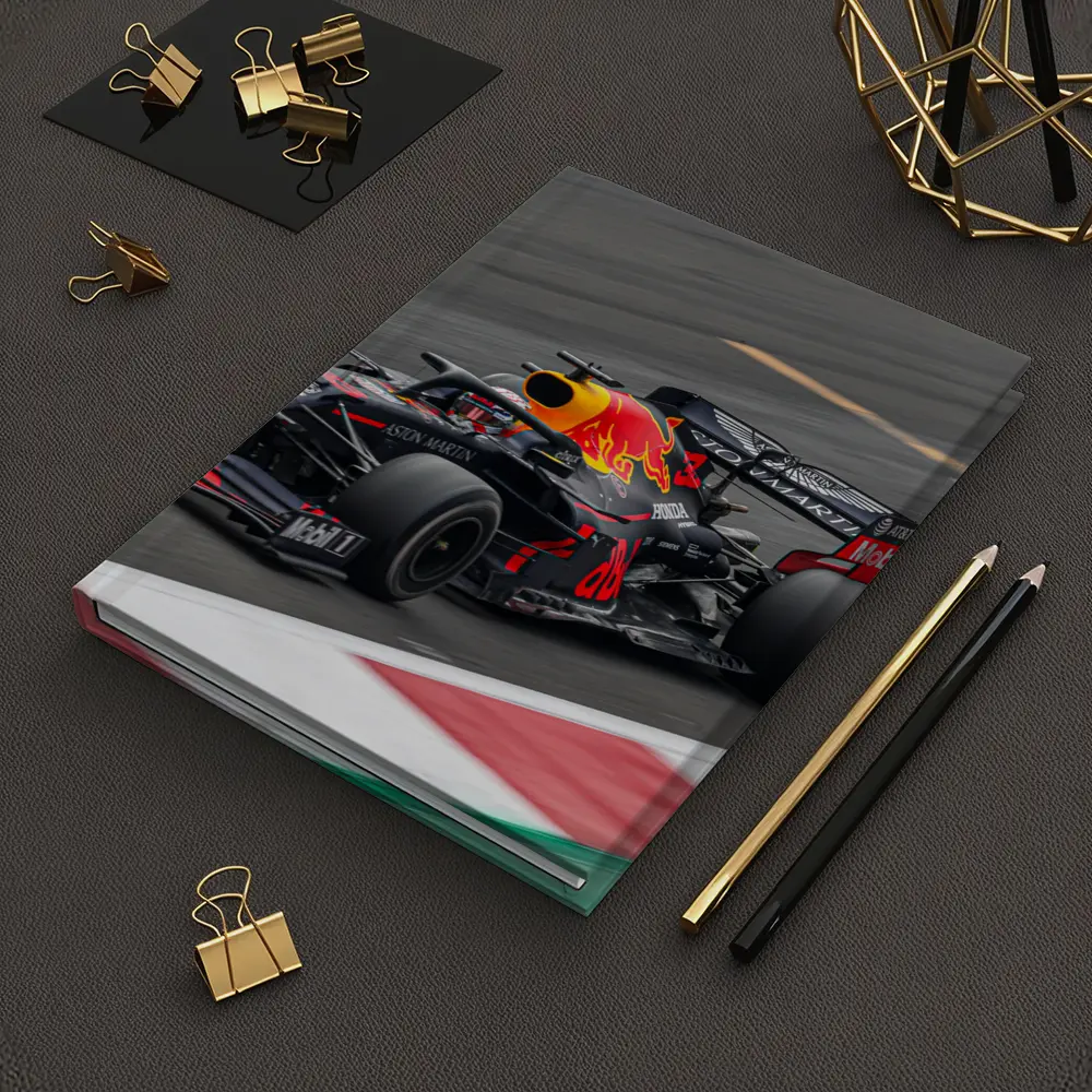 Red Bull Racing Formula One Car On Track – Notebooks