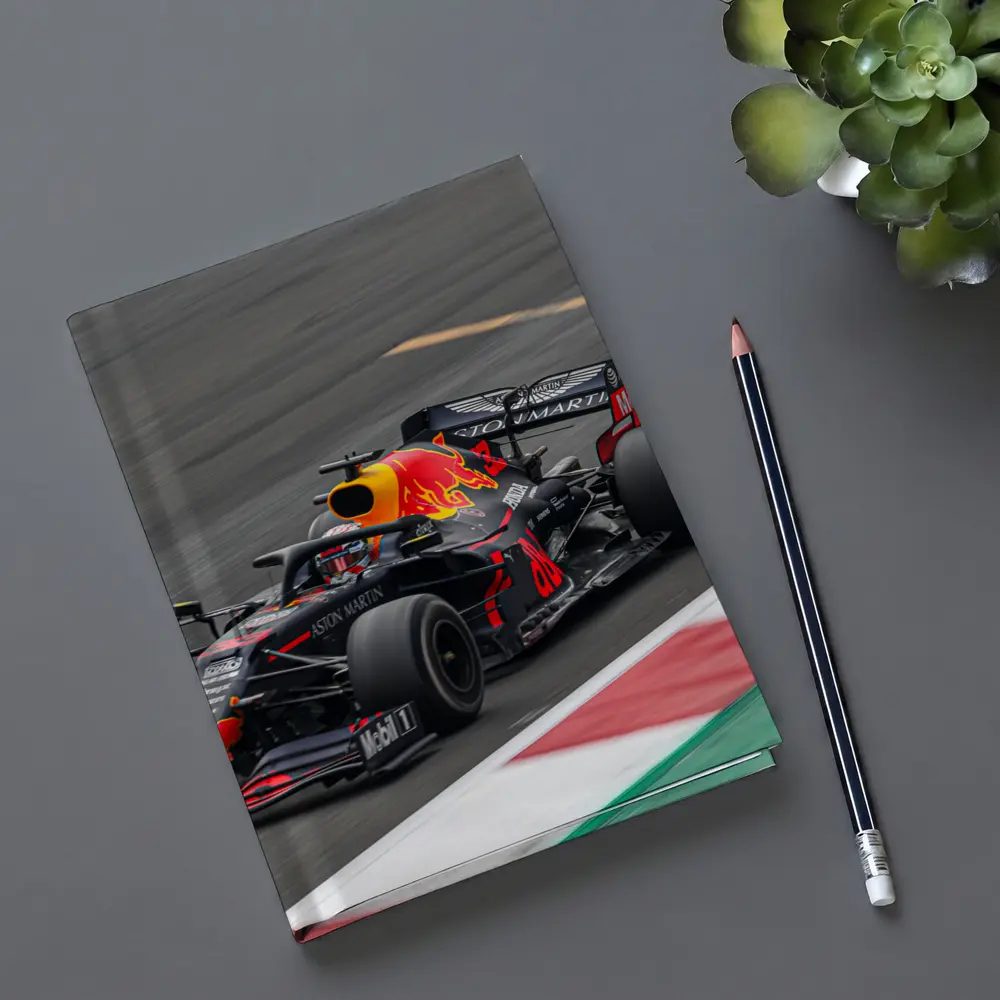 Red Bull Racing Formula One Car On Track – Notebooks