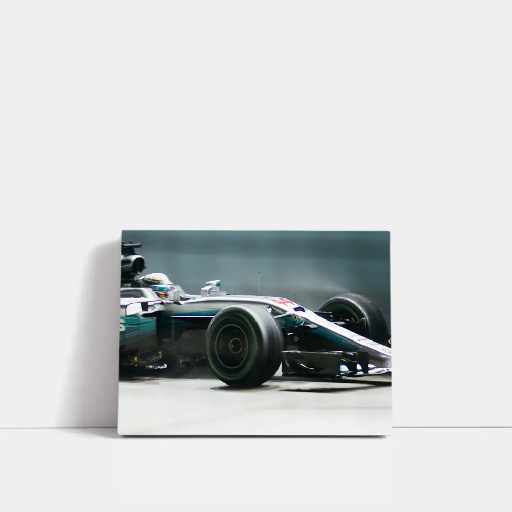 Mercedes-AMG F1 Car Racing Night Track – Wall Art