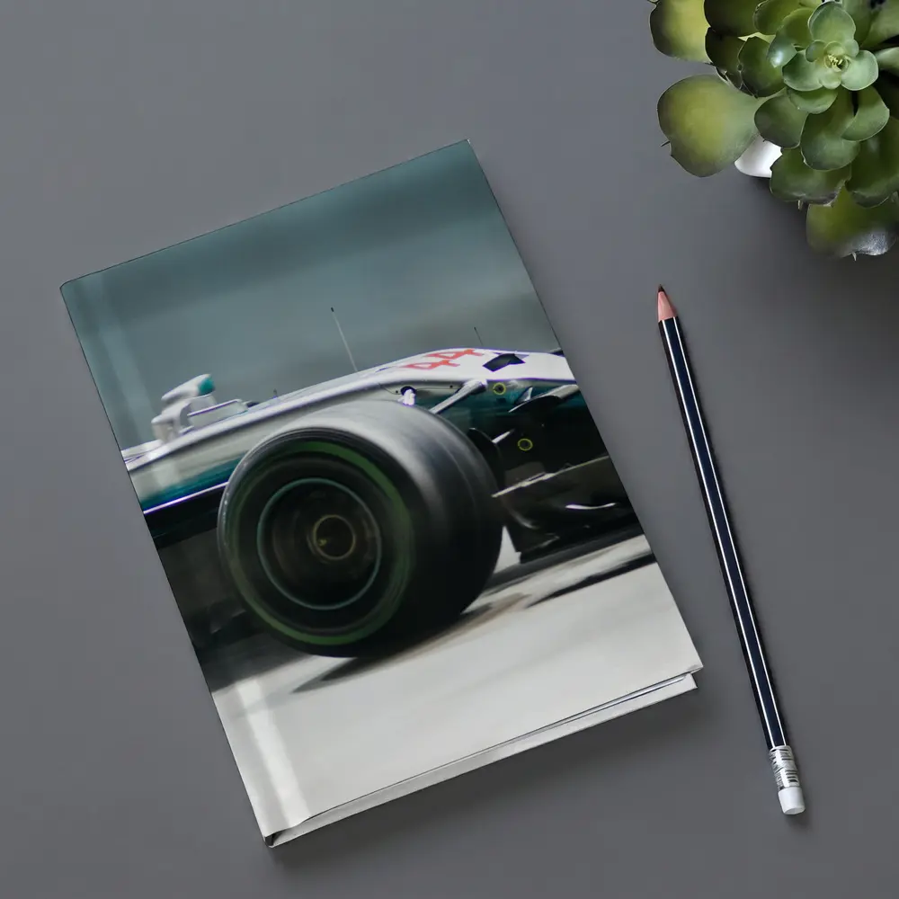 Mercedes AMG F1 Car Racing Night Track – Notebooks