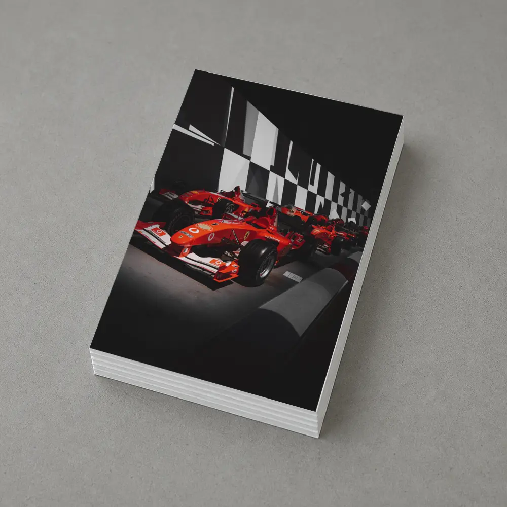 Ferrari Formula One Cars Dark Museum Display – Postcards