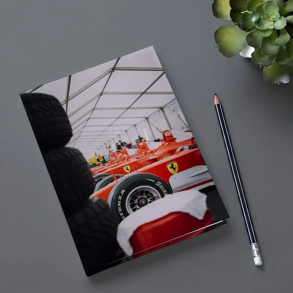 Ferrari Formula One Cars Paddock Garage – Notebooks
