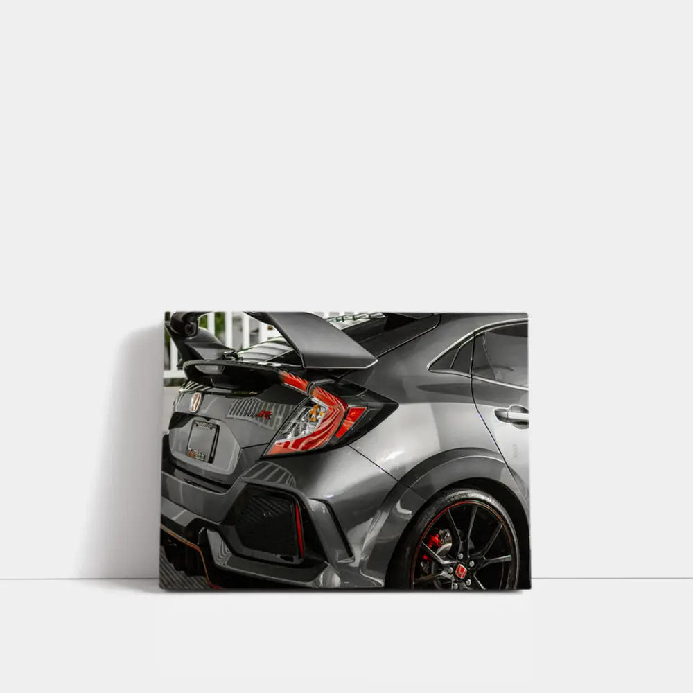Honda Civic Type R Gray Rear Close Up – Wall Art