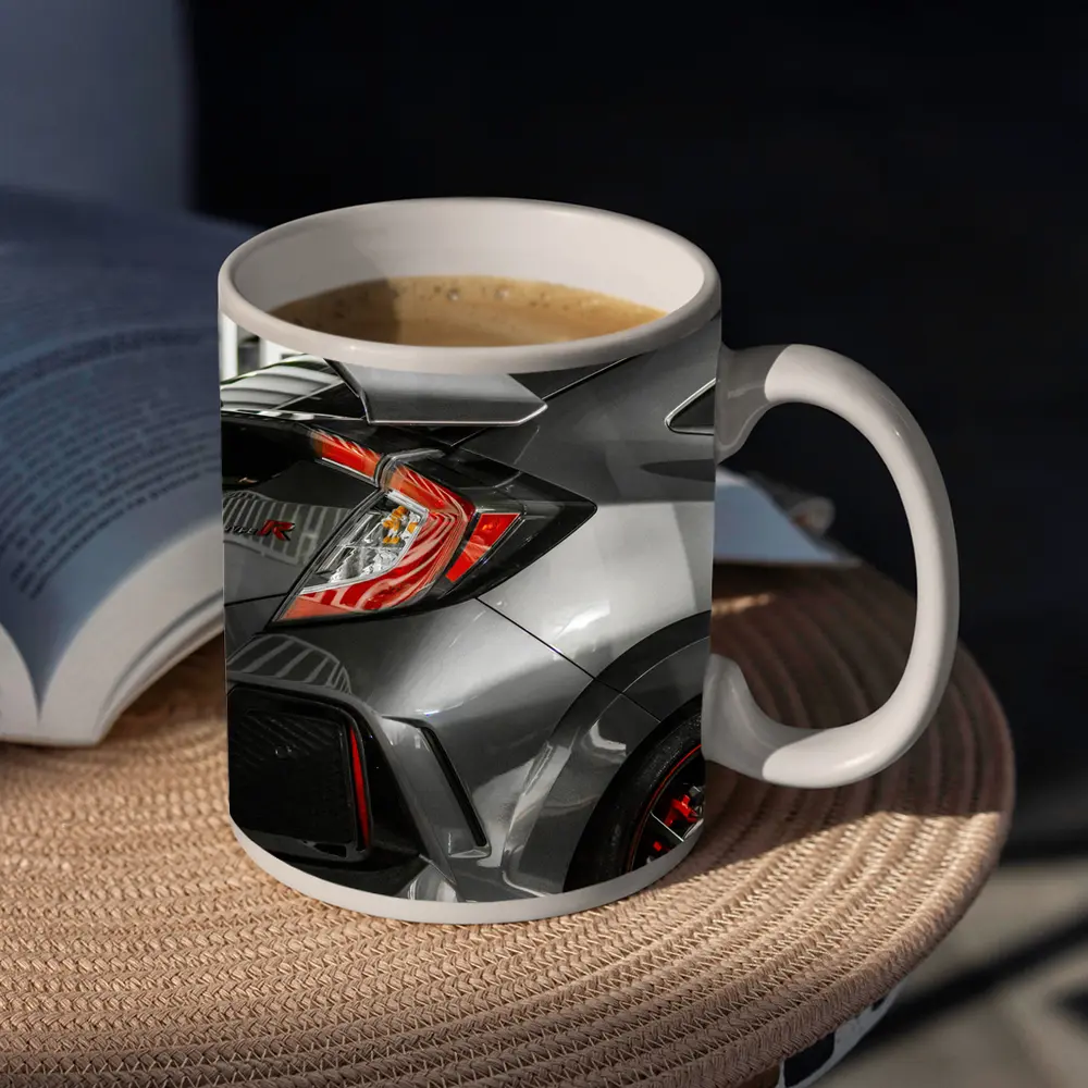 Honda Civic Type R Gray Rear Close Up – Mugs