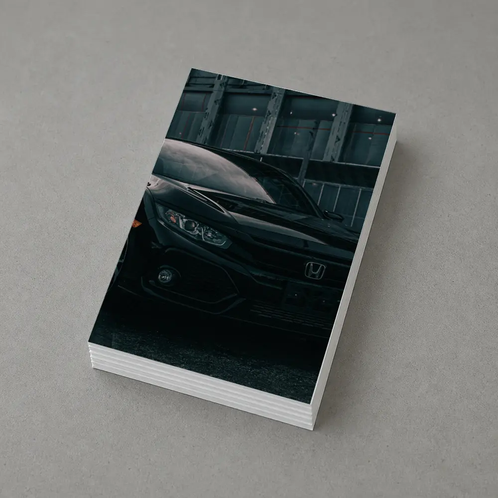 Honda Civic Si Black Rainy Urban Street – Postcards
