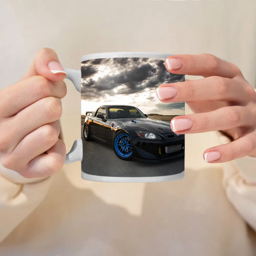 Honda S2000 Black Sports Car Dramatic Sky – Mugs