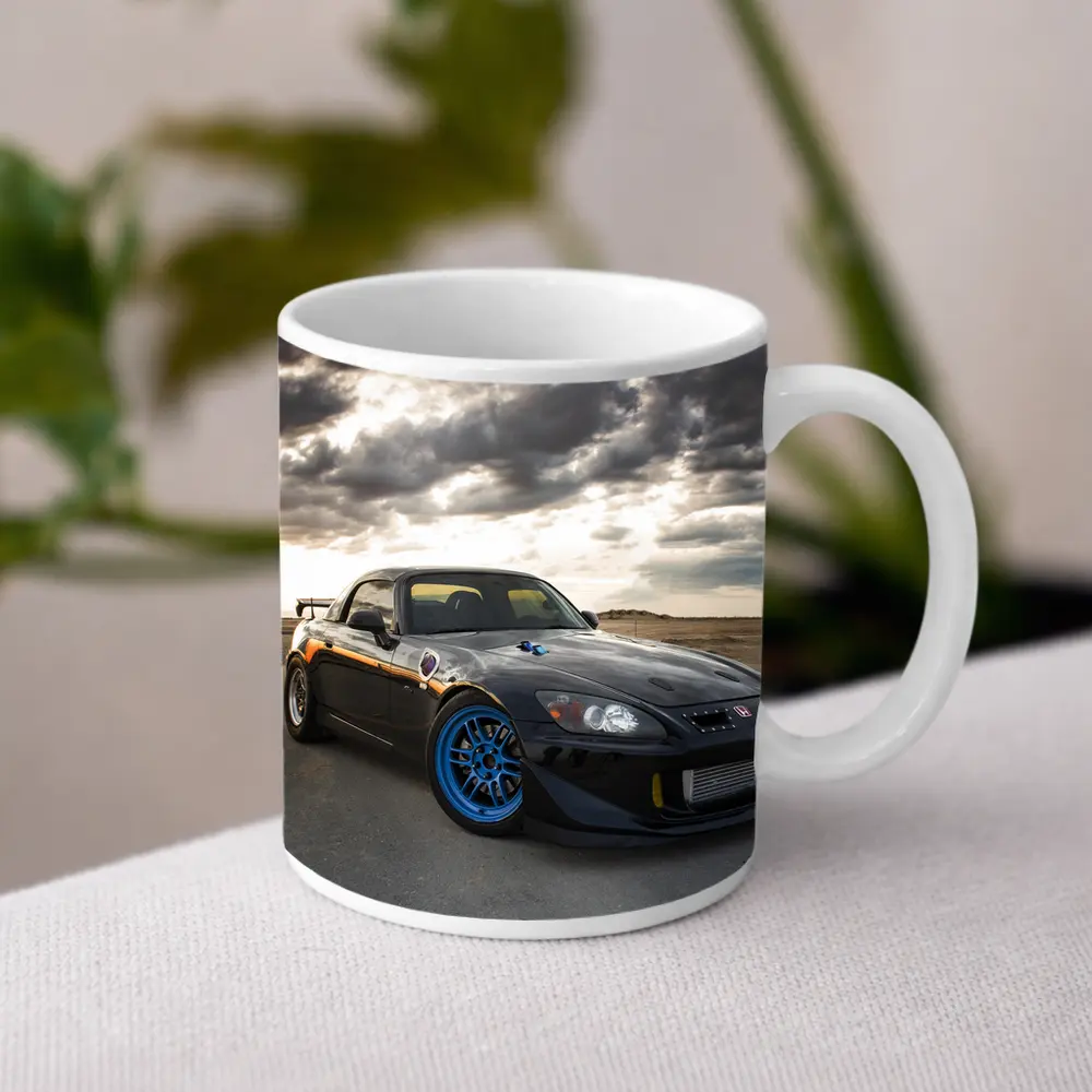 Honda S2000 Black Sports Car Dramatic Sky – Mugs