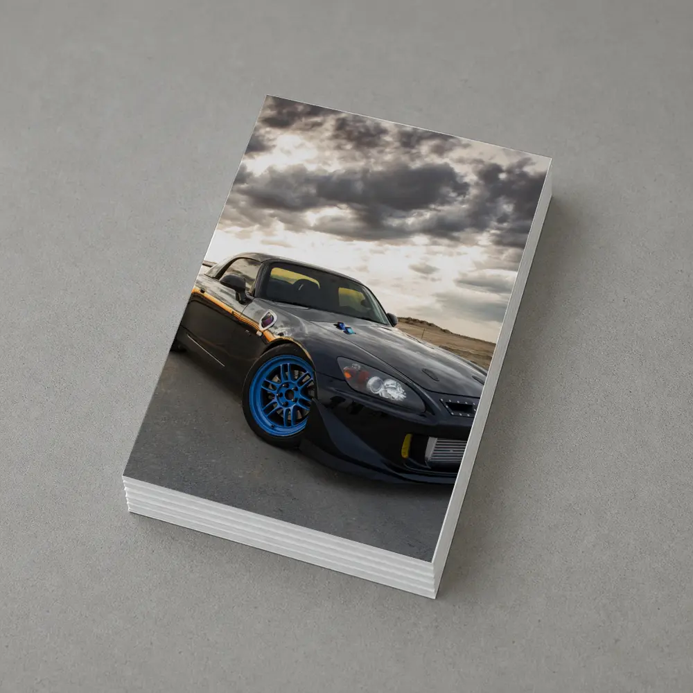 Honda S2000 Black Sports Car Dramatic Sky – Postcards