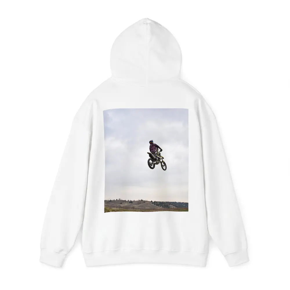 Motocross Rider Big Air Jump Cloudy Sky – Hoodies