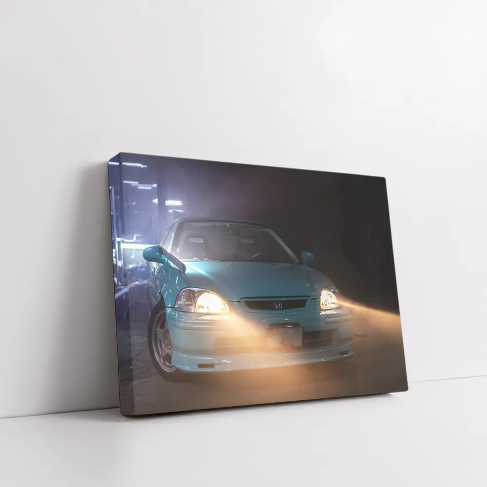 Honda Civic EK Teal Garage Night Lights – Wall Art