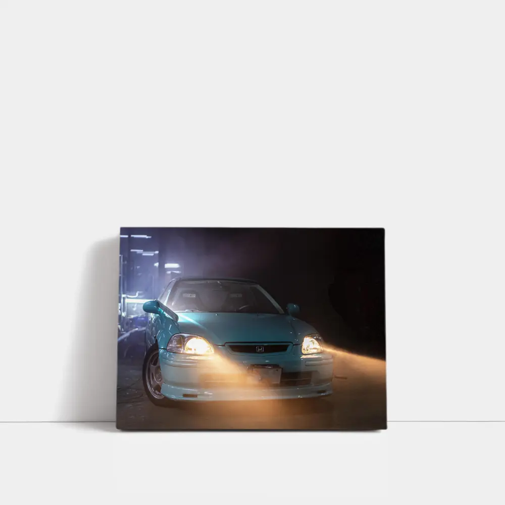 Honda Civic EK Teal Garage Night Lights – Wall Art