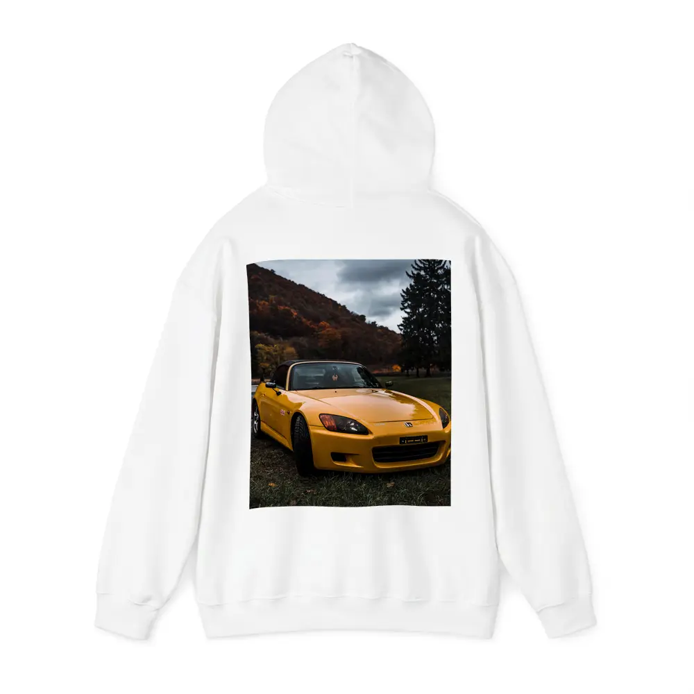 Honda S2000 Yellow Sports Car Moody Landscape – Hoodies